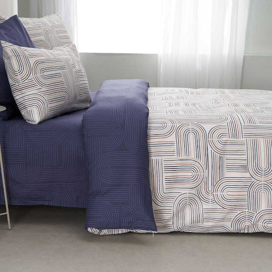 Vesta Home Lorena Baumwolle Bettbezug Set 170x240cm Einzelbett mit Kissenbezug Kaffee