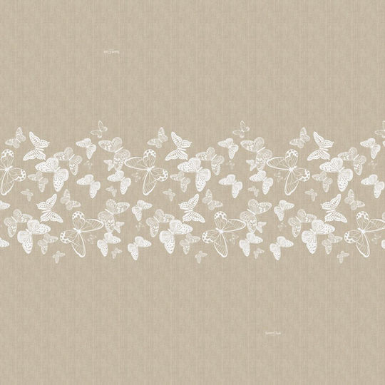 Saint Clair Καρέ Τραπεζομάντηλο Αλέκιαστο Natural 145x145εκ.