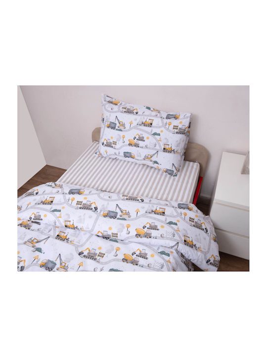Viopros Σετ Πάπλωμα Μονό 160x240εκ. Λευκό 2τμχ