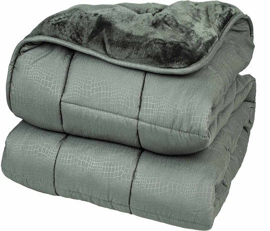 Astron Italy Комбинирано одеяло Единично 160x220бр Сив 350 г/м²Gsm
