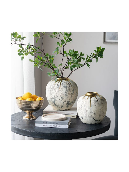 Artekko Decorative Vase Kayle Beige 30x30x30cm