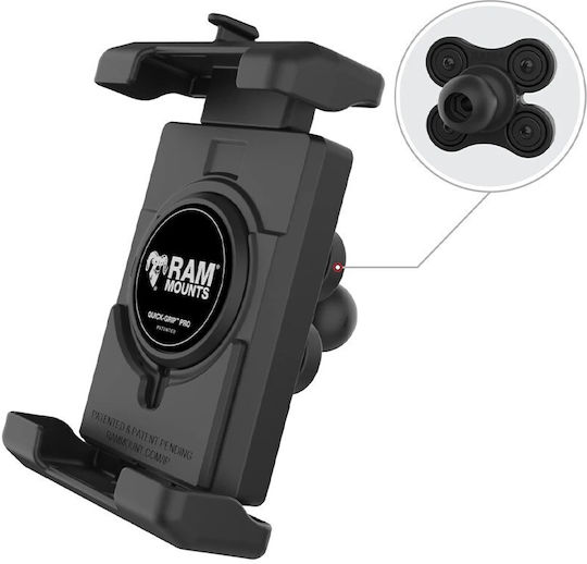 Βαση Κινητου Quick-grip Pro Μπιλια & Αποσβεστηρα Δονησεων Ram-hol-pd7bvu Ram Mounts