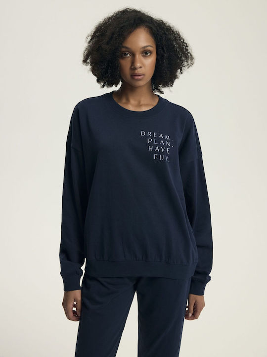 Henderson Winter Damen Pyjama-Set Blau