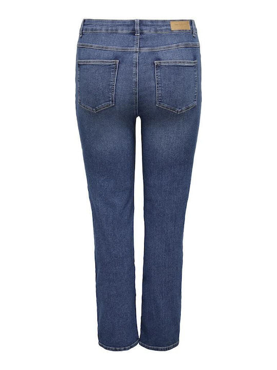 Hoch tailliert Damenjeans in Lockerer Passform Blue