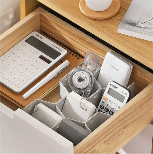 Plastic Drawer Divider for Underwear in Gray Color 36.5x6.5cm 8pcs
