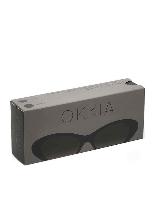 Okkia Unisex Sunglasses with Black Frame and Black Lens OK029BK