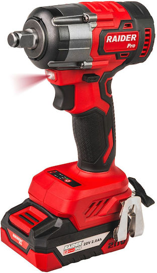 Raider 030255 Set Angle Wheel & Drill Driver & Impact Driver 20V with 2 Batteries 2Ah and Case