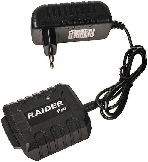 Raider 030255 Set Angle Wheel & Drill Driver & Impact Driver 20V with 2 Batteries 2Ah and Case