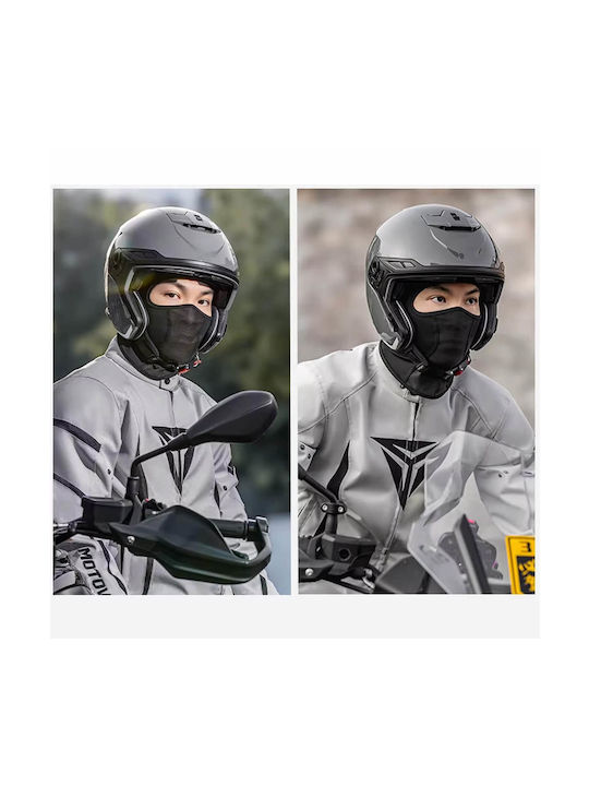 Motowolf Vollgesichts-Balaclava für Motorradfahrer aus Polyester Schwarz Farbe