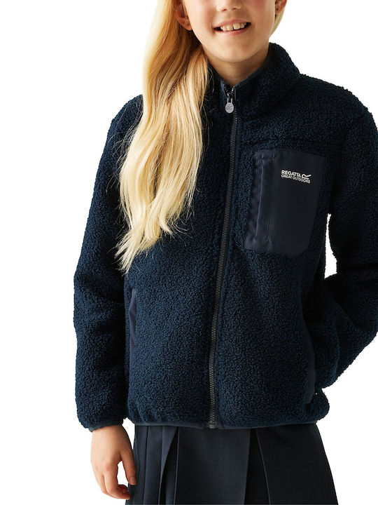 Kids Cardigan Fleece Navy Blue
