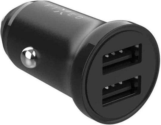 Fixed Auto-Ladegerät 15W 3A mit 2xUSB-A Schwarz Farbe
