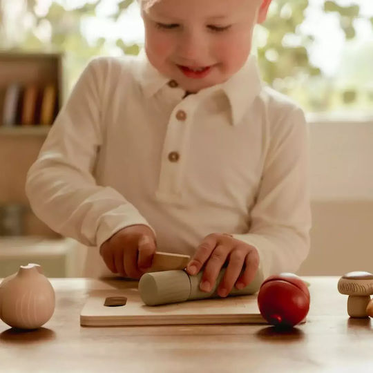Cutting Board with Wooden Vegetables for Ages 2+ 8pcs LD2505