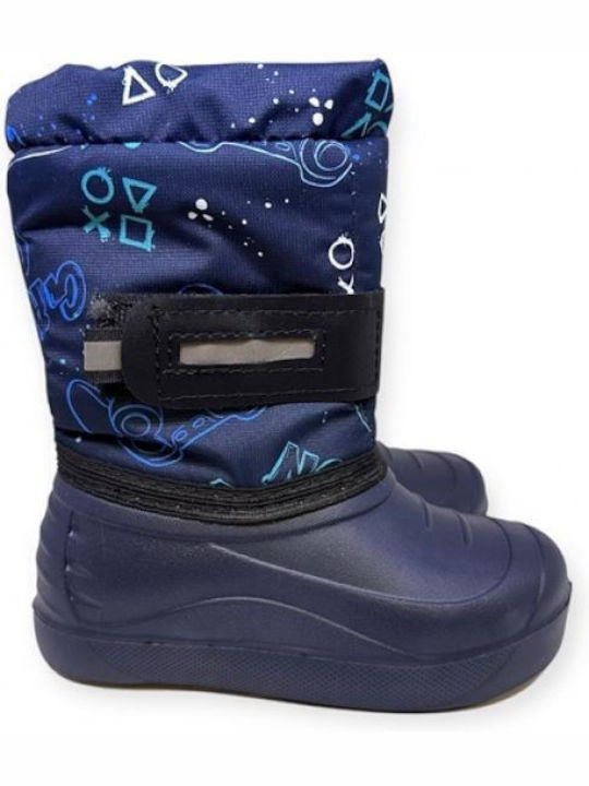 Kids Boots with Velcro Blue