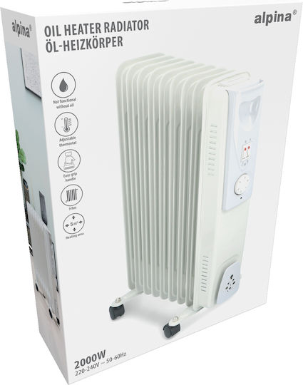 ArteLibre Καλοριφέρ Λαδιού με 9 Φέτες 2000W
