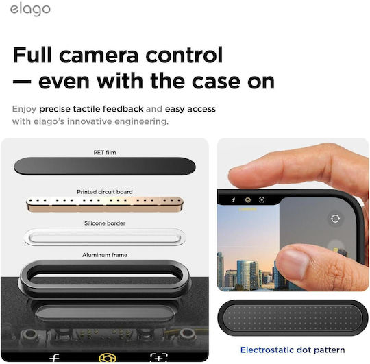 Elago Back Cover Piele Negru (iPhone 17 Pro)