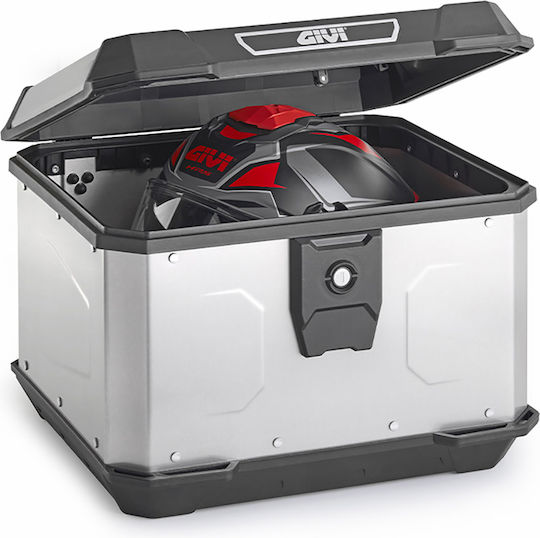 Givi Monolock Μπαγκαζιέρα Μοτοσυκλέτας Αλουμινίου 44lt Μαύρη