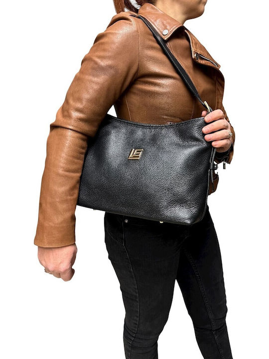 Leather Women's Bag Shoulder Black
