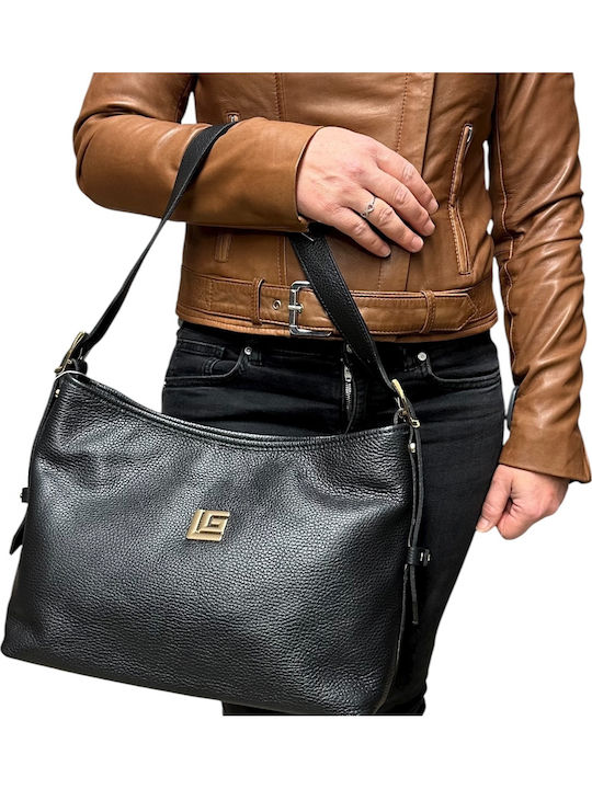 Leather Women's Bag Shoulder Black