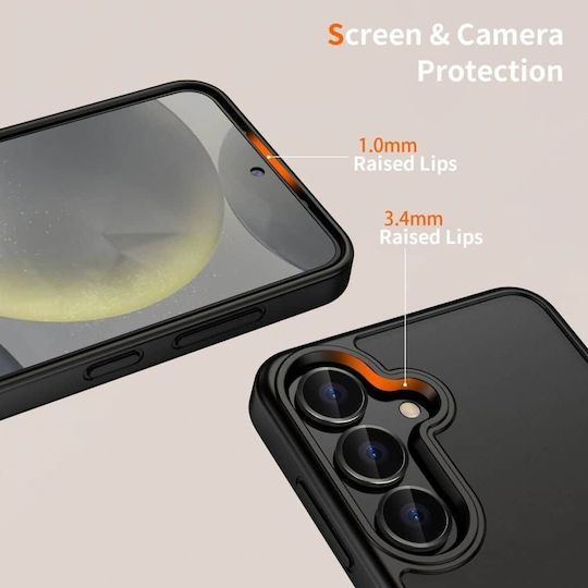 Tech-Protect Umschlag Rückseite Silikon / Kunststoff Schwarz (Redmi 15)
