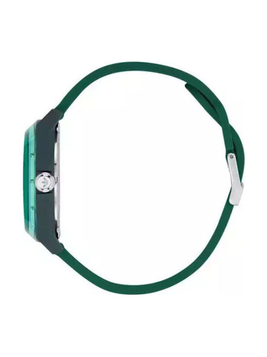 adidas Women's Watch with Green Rubber Strap
