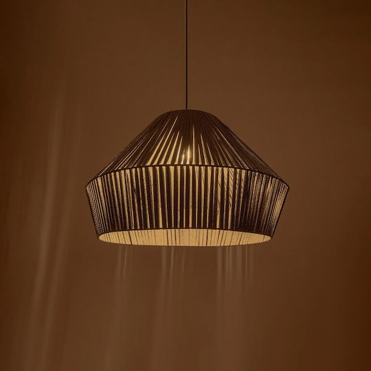 GloboStar Nui Pendant Light Gray Boho with Rope for Socket E27 60x60x41cm
