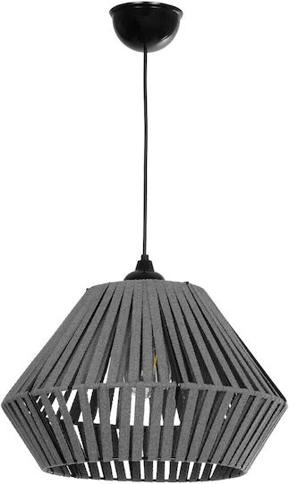 GloboStar Nui Lustră Gri Boem cu frânghie pentru Dulie E27 36x36x27cm.