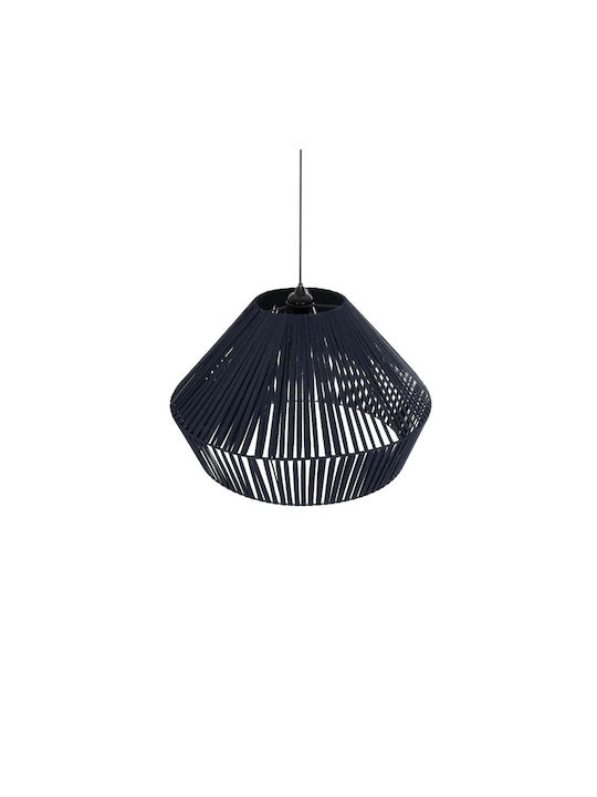 GloboStar Nui Lustră Albastru Boem cu frânghie pentru Dulie E27 60x60x41cm.