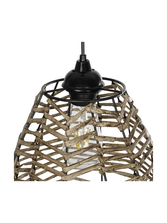 GloboStar Netz Pendant Light Beige Boho with Rope for Socket E27 30x30x38cm