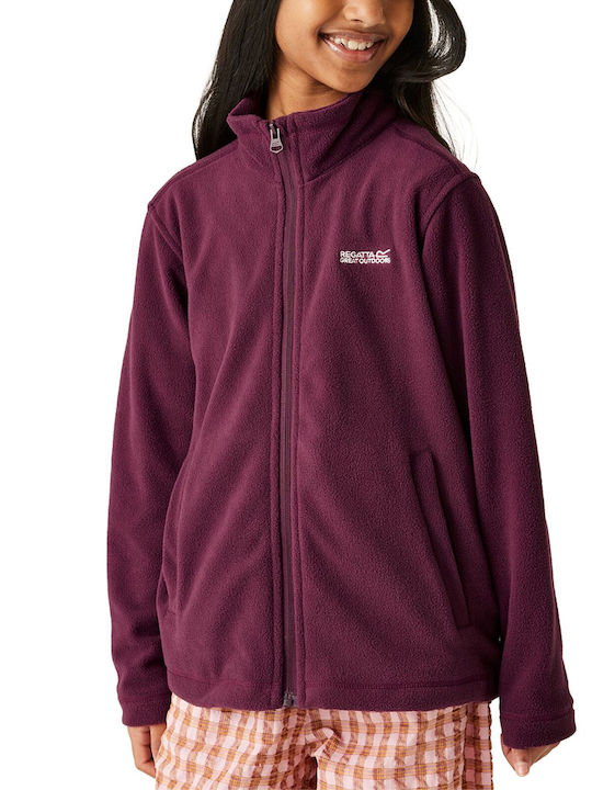 Kids Cardigan Fleece Burgundy