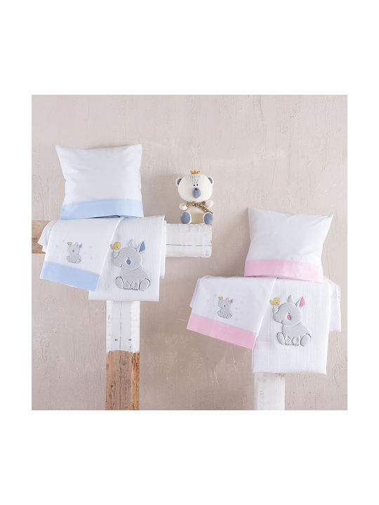 Rythmos Rino Set Baby Bettlaken Für Krippe Baumwolle 100x160cm 3Stück