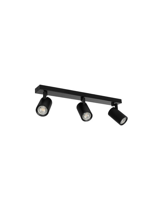 kelvo Triple Spot with Socket GU10 in Black Color