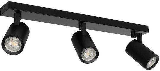 kelvo Triple Spot with Socket GU10 in Black Color