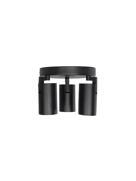 kelvo Triple Spot with Socket GU10 in Black Color