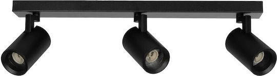 kelvo Triple Spot with Socket GU10 in Black Color