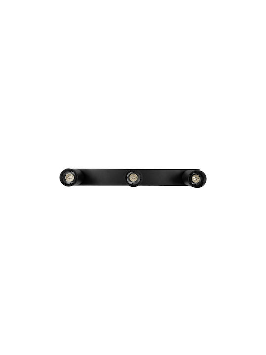 kelvo Triple Spot with Socket GU10 in Black Color
