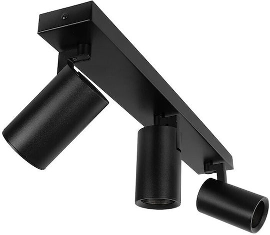 kelvo Triple Spot with Socket GU10 in Black Color