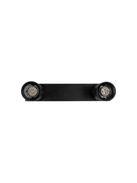 kelvo Double Spot with Socket GU10 in Black Color