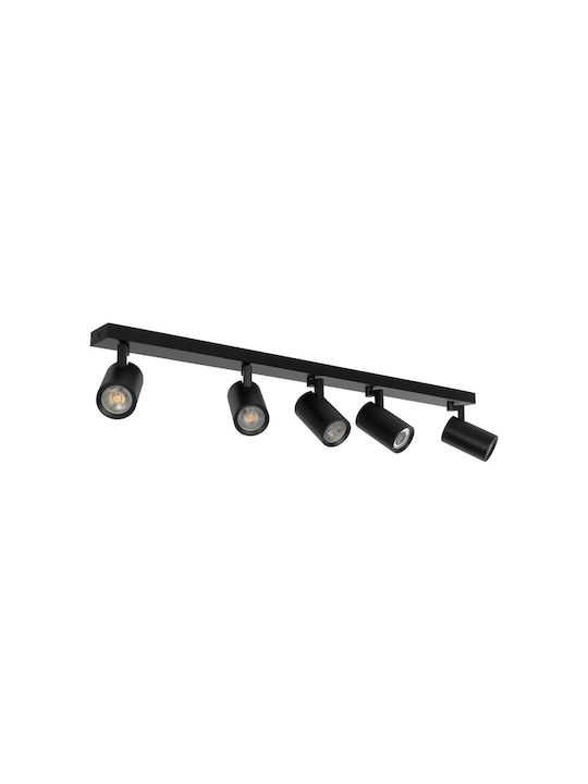 kelvo Spot with 5 Lights and with Socket GU10 in Black Color