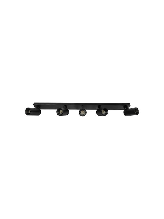 kelvo Spot with 5 Lights and with Socket GU10 in Black Color
