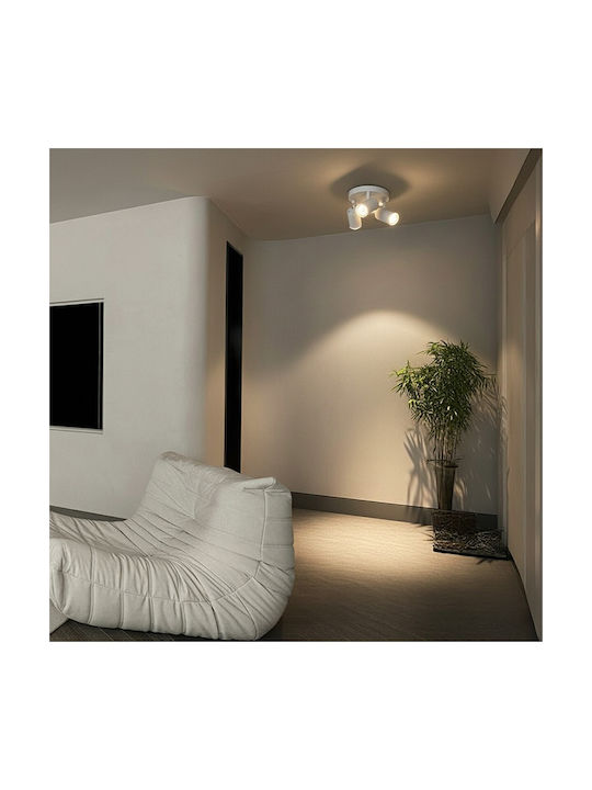 kelvo Triple Spot with Socket GU10 in White Color