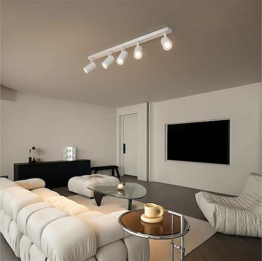 kelvo Spot with 5 Lights and with Socket GU10 in White Color