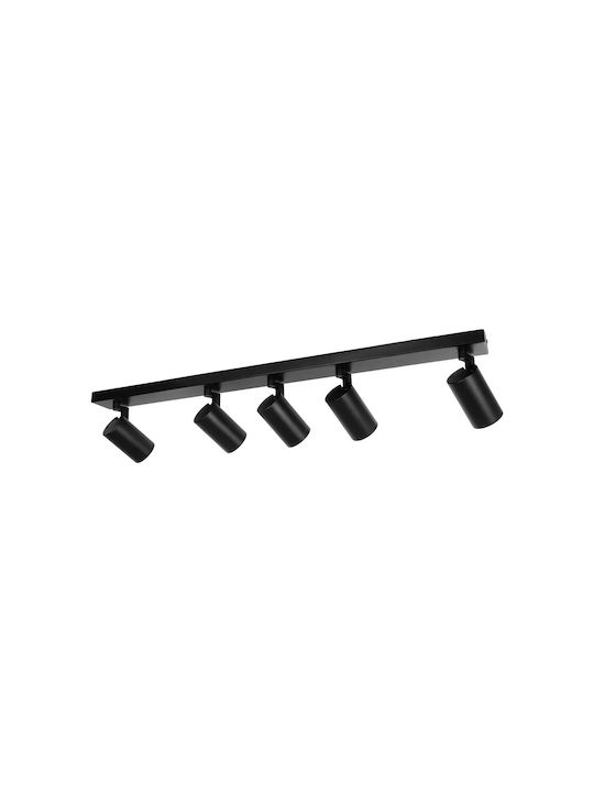 kelvo Spot with 5 Lights and with Socket GU10 in Black Color