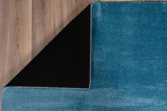 Anti-slip Rug Rectangular Furry Turquoise