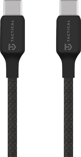 Tactical Braided USB 2.0 Cablu USB-C bărbătesc - USB-C 60W Negru 0.3m (57983126592)