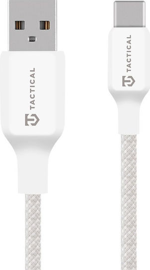 Tactical Geflochten USB 2.0 Kabel USB-C männlich - USB-A 60W Weiß 1m (57983126581)