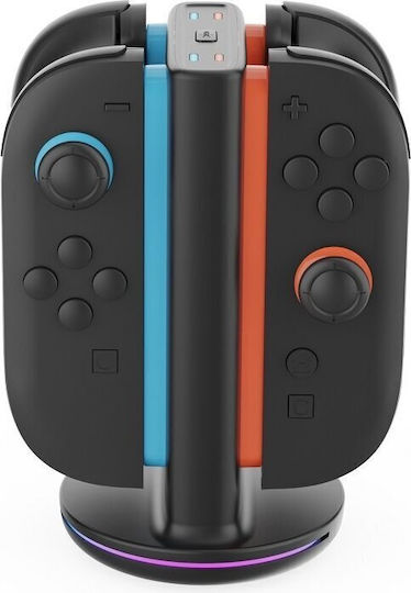 Ipega Sw2051 Charger Dock RGB Joycon Controllers Nintendo Switch 2 Black