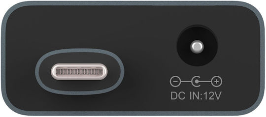 Icy Box USB-Hub 10 Anschlüsse USB 3.2 mit USB-C Anschluss Grau