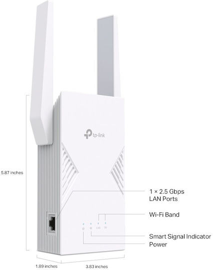 TP-LINK RE235BE v1 Mesh WiFi Extender Dual Band (2.4 & 5GHz) 3600Mbps