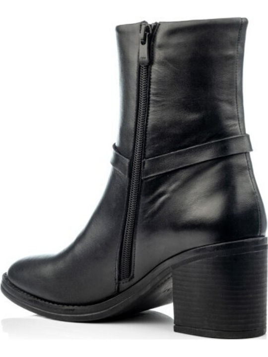 Leather Women's Ankle Boots Black