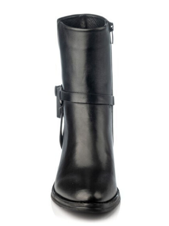 Leather Women's Ankle Boots Black